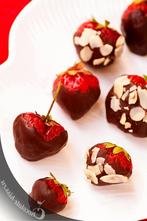 Strawberries in chocolate