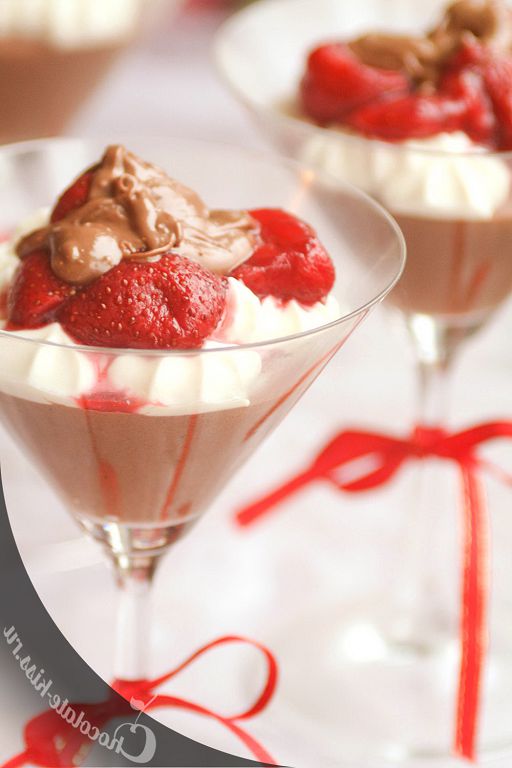 Chocolate - Cognac mousse with cream cheese and spicy berries