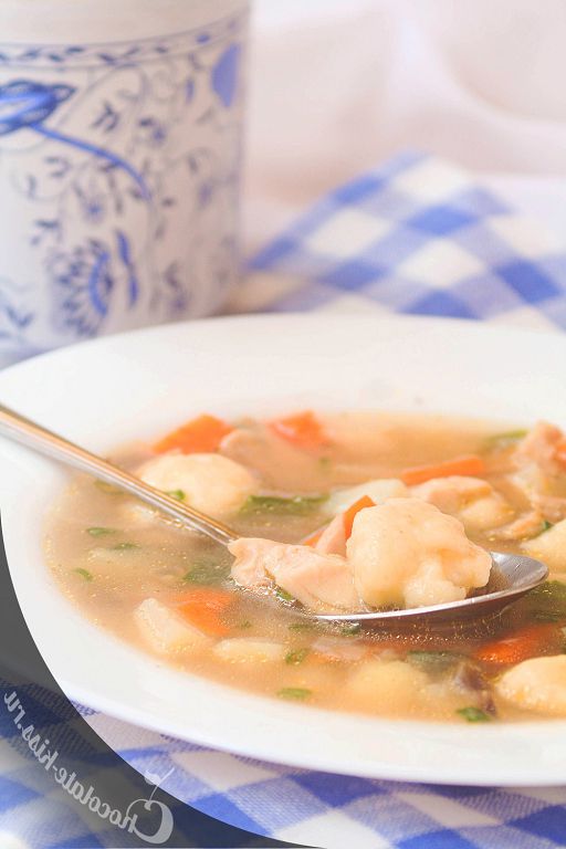 Chicken soup with dumplings