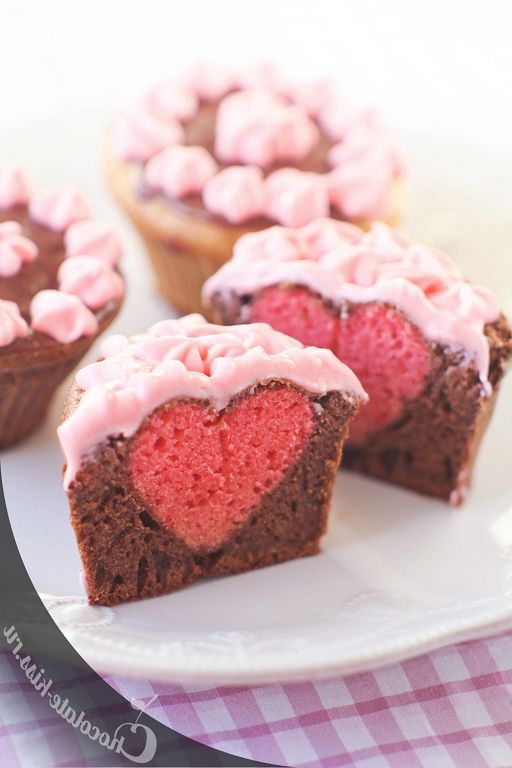Muffins with a surprise Valentine's Day