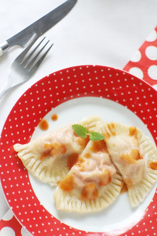 Dumplings with salmon and prawns