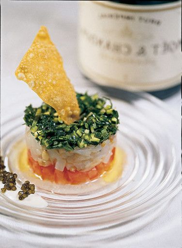 Tartare of tomatoes, zucchini and sea bream