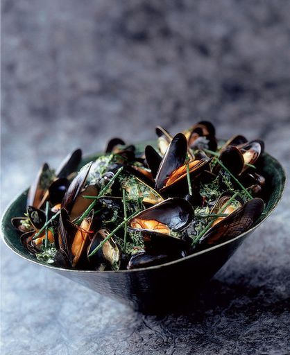 Mussels saffron sauce