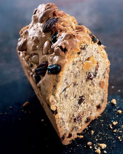 Cupcake with raisins and nuts
