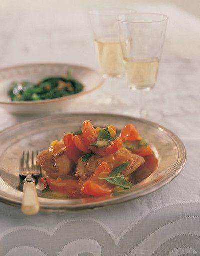 Sea Devil with tomatoes