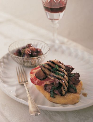 Polenta with chicken liver