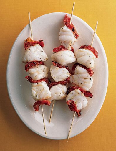 Skewers of burbot