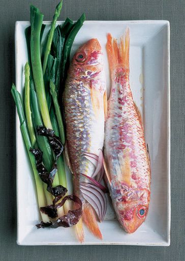 Red mullet with vegetables