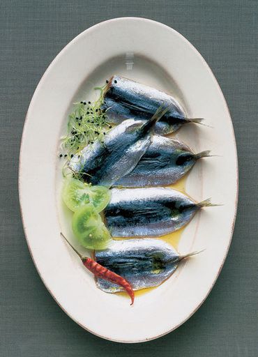 Marinated anchovies