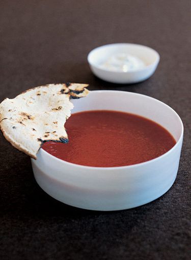 Soup with roasted peppers
