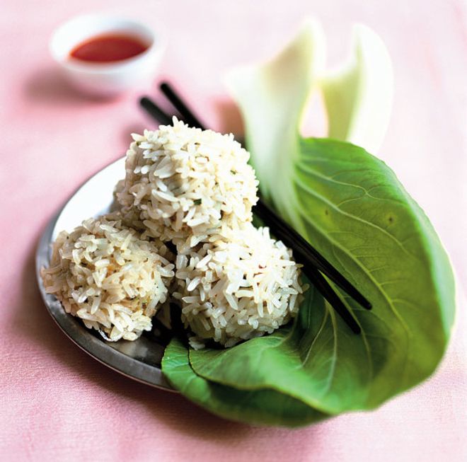 Dim Sum rice, crawfish and water chestnuts