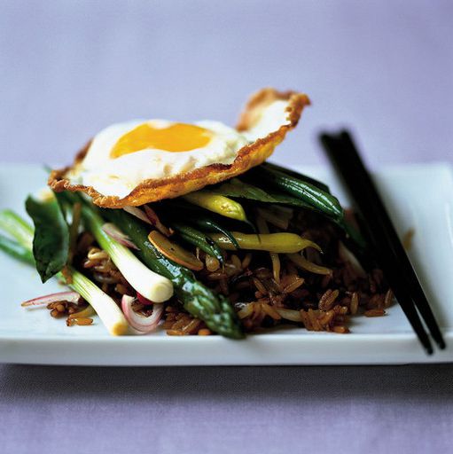 Nasi goreng with fried egg,