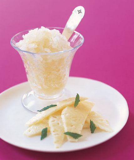 Citronella granite with fresh pineapple