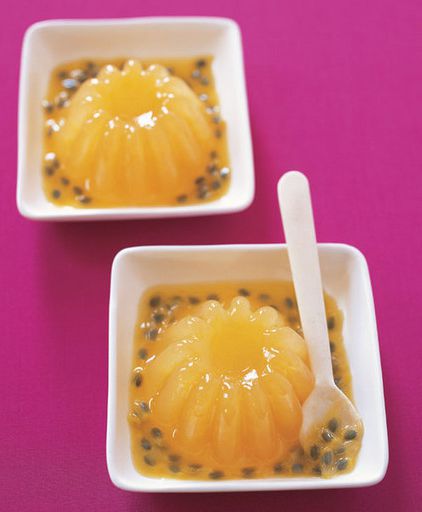 Jelly of peach and passion fruit