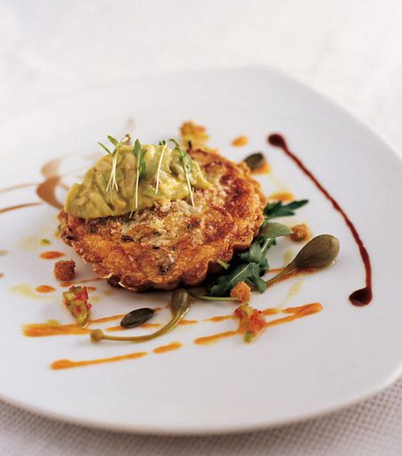 Baskets with crab meat