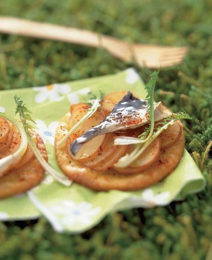 Pie with potato and fish