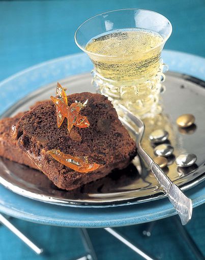 Chocolate cake with kumquat