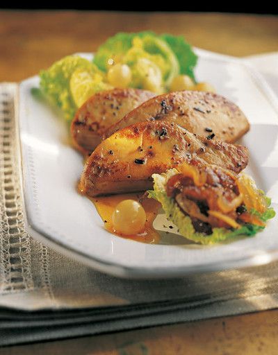 Escalope of foie gras with honey
