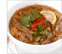 Vietnamese soup with beef and noodles