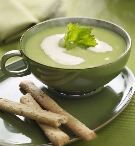 Summer soup of celery