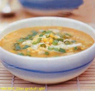 Corn soup with crab