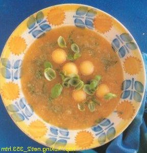 Melon soup with basil