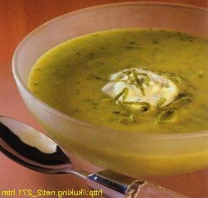 Cold soup with avocado