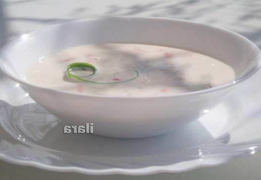 Quick cheese soup with vegetables