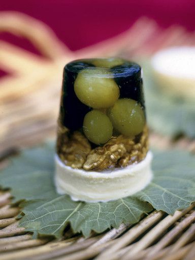 Camembert with grape jelly