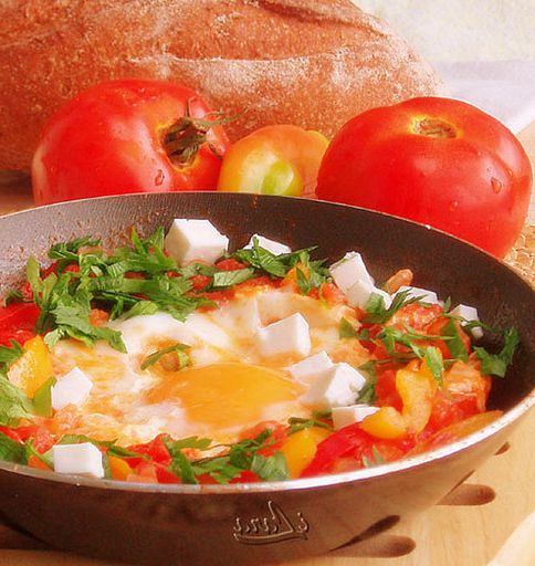 Shakshuk with feta cheese