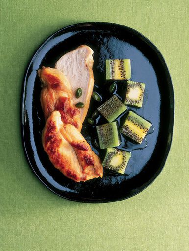 Chicken with kiwi and honey