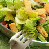 Caesar salad with bacon
