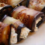 Eggplant rolls with feta