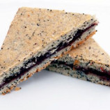 Sand cakes with poppy seeds and fruit layer Sand cakes with poppy seeds and fruit layer