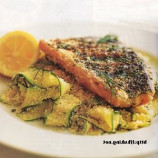 Salmon in herbs with couscous