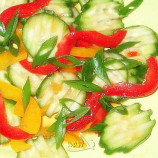 Salad of cucumbers and peppers in Asian style Salad of cucumbers and peppers in Asian style