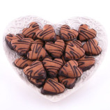 Hearts with chocolate icing Hearts with chocolate icing