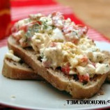 Salad of marinated peppers and eggs Salad of marinated peppers and eggs