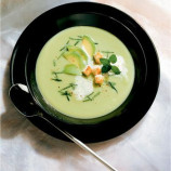 Avocado soup with cream