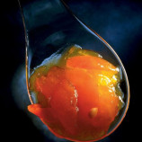 Fast jam of red grapefruit with fresh mint Fast jam of red grapefruit with fresh mint