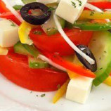 Vegetable salad with cheese. Vegetable salad with cheese.