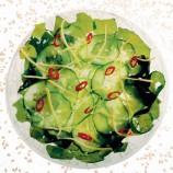 Salad of cucumber and wakame seaweed with ginger Salad of cucumber and wakame seaweed with ginger