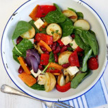 Warm salad of eggplant and vegetables Warm salad of eggplant and vegetables