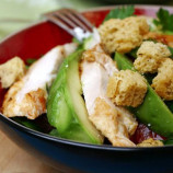 Caesar salad with chicken and avocado Caesar salad with chicken and avocado