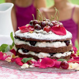 Chocolate cake with cherries Chocolate cake with cherries