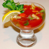 Cocktail of shrimp and avocado Cocktail of shrimp and avocado