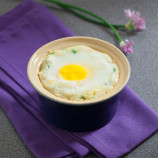 Egg in a potato nest Egg in a potato nest