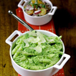 Penne Pasta with pesto sauce Penne Pasta with pesto sauce