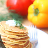 Fritters with sweet pepper, tomatoes and ham Fritters with sweet pepper, tomatoes and ham