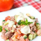 Salad with cod liver and vegetables Salad with cod liver and vegetables
